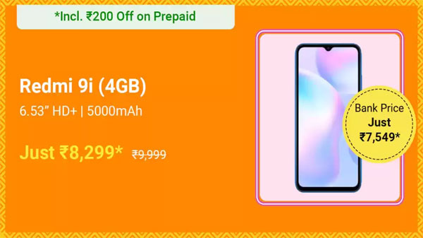 REDMI 9i (Sea Blue, 64 GB)  (4 GB RAM)
