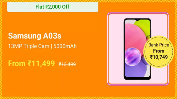 SAMSUNG Galaxy A03s (Black, 64 GB)  (4 GB RAM)