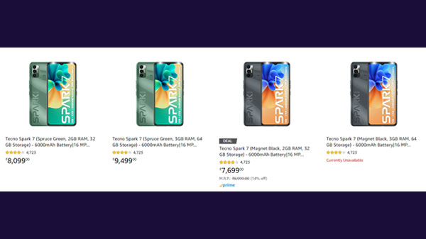 Up To 20% Off On Tecno Smartphones