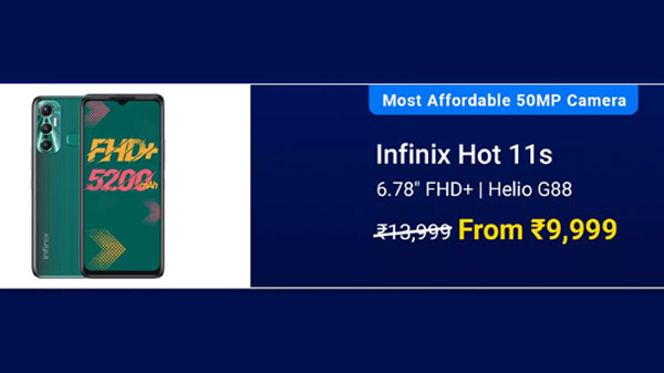 Infinix Hot 11S (Purple, 64 GB)  (4 GB RAM)