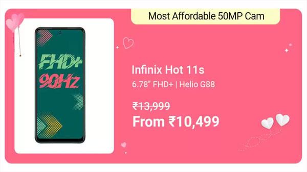 Infinix Hot 11S (Green Wave, 64 GB)  (4 GB RAM)