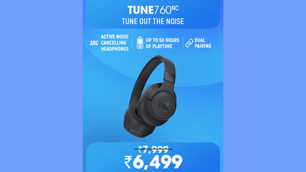 JBL Tune 760NC, Over Ear Active Noise Cancellation Headphone