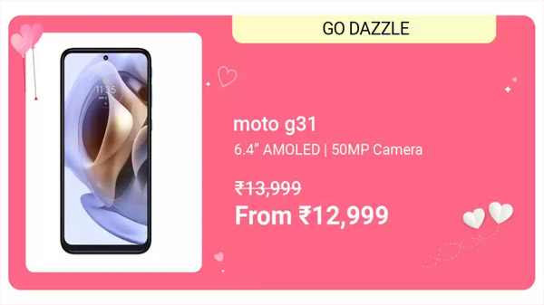 MOTOROLA G31 (Baby Blue, 128 GB)  (6 GB RAM)