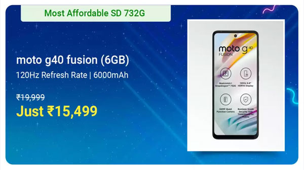 MOTOROLA G40 Fusion (Dynamic Gray, 128 GB)  (6 GB RAM)