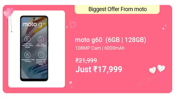 MOTOROLA G60 (Dynamic Gray, 128 GB)  (6 GB RAM)