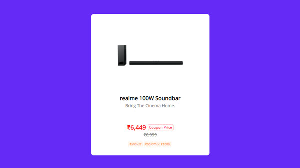 Realme 100W Soundbar (Black)