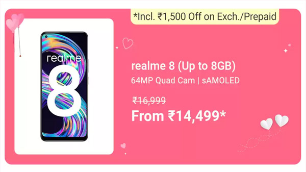 Realme 8 (Cyber Silver, 128 GB)  (4 GB RAM)