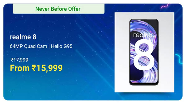 Realme 8 (Cyber Black, 128 GB)  (4 GB RAM)