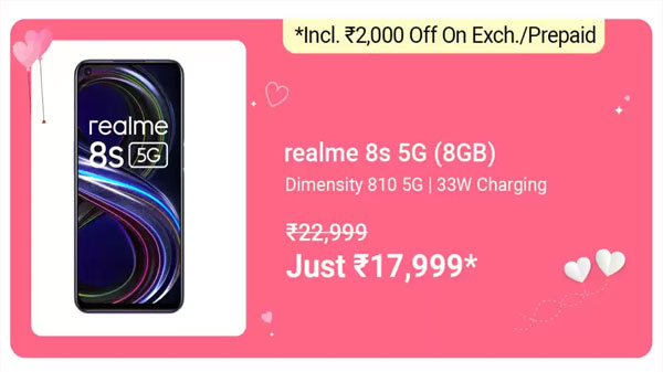 Realme 8s 5G (Universe Purple, 128 GB)  (8 GB RAM)