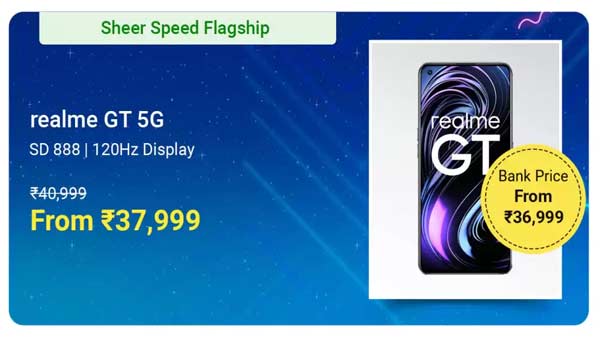 Realme GT 5G (Dashing Blue, 128 GB)  (8 GB RAM)