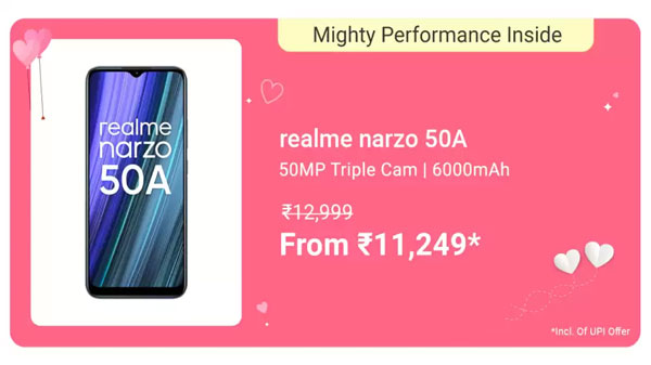 Realme Narzo 50A (Oxygen Blue, 64 GB)  (4 GB RAM)