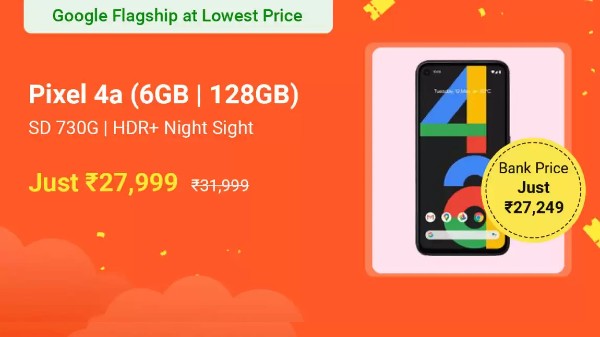 Google Pixel 4a (Just Black, 128 GB)  (6 GB RAM)