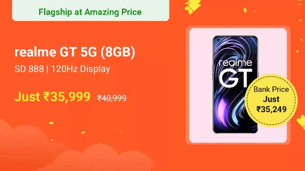 Realme GT 5G (Dashing Silver, 128 GB)  (8 GB RAM)