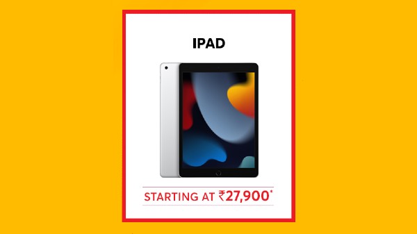 iPad Starting From Rs. 27,900