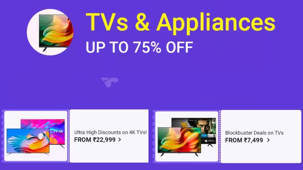 Up To 75% Off On TVs And Appliances