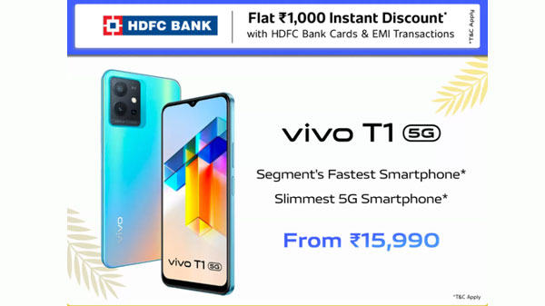 vivo T1 5G (Starlight Black, 128 GB)  (4 GB RAM)
