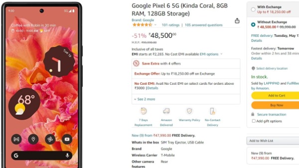 Google Pixel 6 Now Available For Just Rs. 48,500 In India