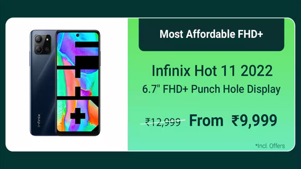Infinix Hot 11 2022 (Aurora Green, 64 GB)  (4 GB RAM)