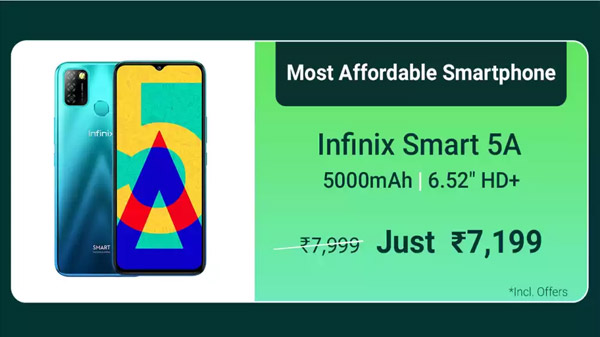 Infinix Smart 5A (Ocean Wave, 32 GB)  (2 GB RAM)