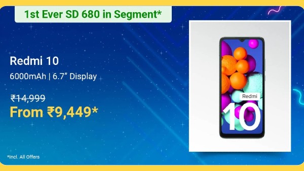 REDMI 10 (Midnight Black, 64 GB) (4 GB RAM) REDMI 10 (Midnight Black, 64 GB) (4 GB RAM)