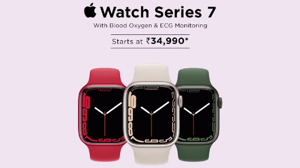 Apple Watch Series 7 Smart Watch (GPS+GLONASS, 41mm) (Blood Oxygen App, MKMX3HN/A, Midnight, Sport Band)