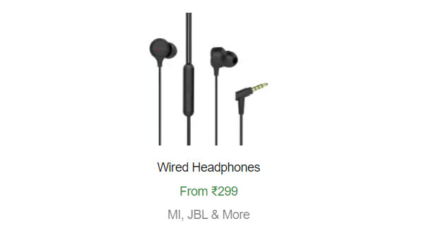 Wired Headphones From Rs. 299 Wired Headphones From Rs. 299