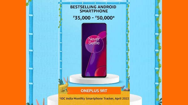 OnePlus 9RT Is Bestselling Android Smartphone Between Rs. 35,000 To Rs. 50,000 OnePlus 9RT Is Bestselling Android Smartphone Between Rs. 35,000 To Rs. 50,000