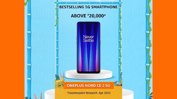 OnePlus Nord CE 2 5G Is Bestselling Smartphone Above Rs. 20,000 OnePlus Nord CE 2 5G Is Bestselling Smartphone Above Rs. 20,000