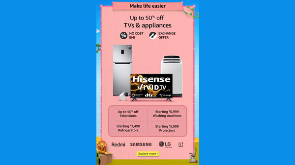 Up To 75% Off On TVs And Appliances Up To 75% Off On TVs And Appliances