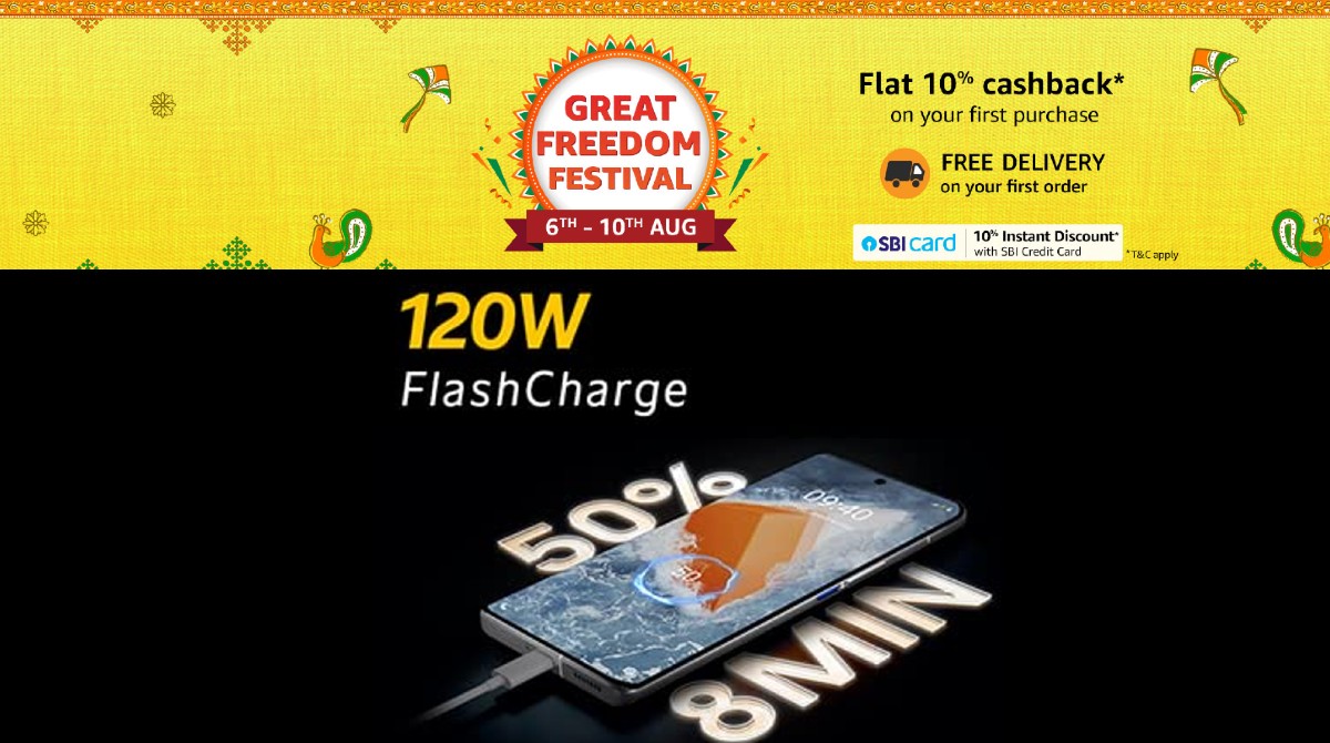 Amazon Great Freedom Festival Sale On Best Fast Charging Smartphones