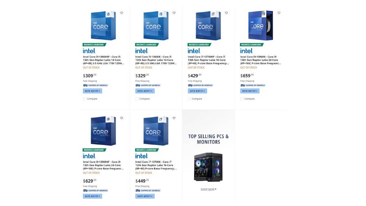 13th Gen Intel Core Processor Pricing Leaked Ahead Of Launch