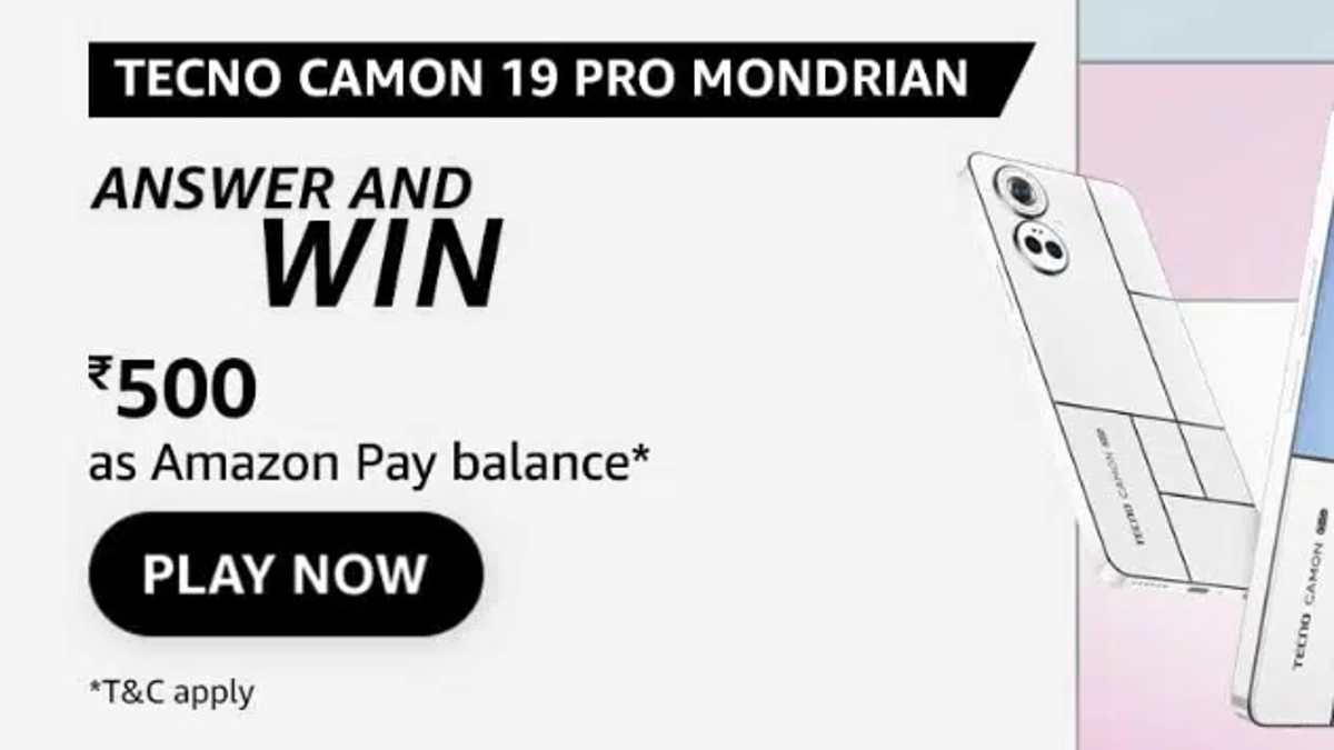 Amazon Tecno Camon 19 Pro Mondrian Edition Quiz Answers