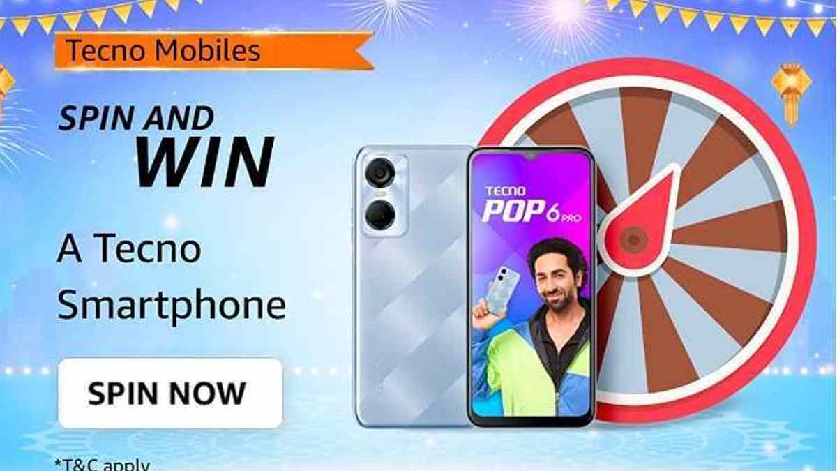 Amazon Tecno Mobiles Spin and Win Quiz Answers; Chance to Win Tecno