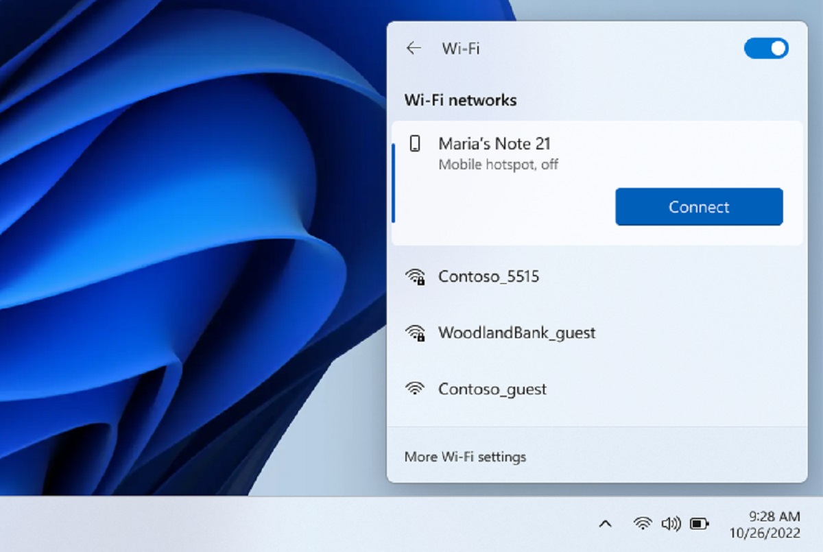 Wi-Fi Hotspot On Samsung Galaxy Can Be Switched On From Windows 11