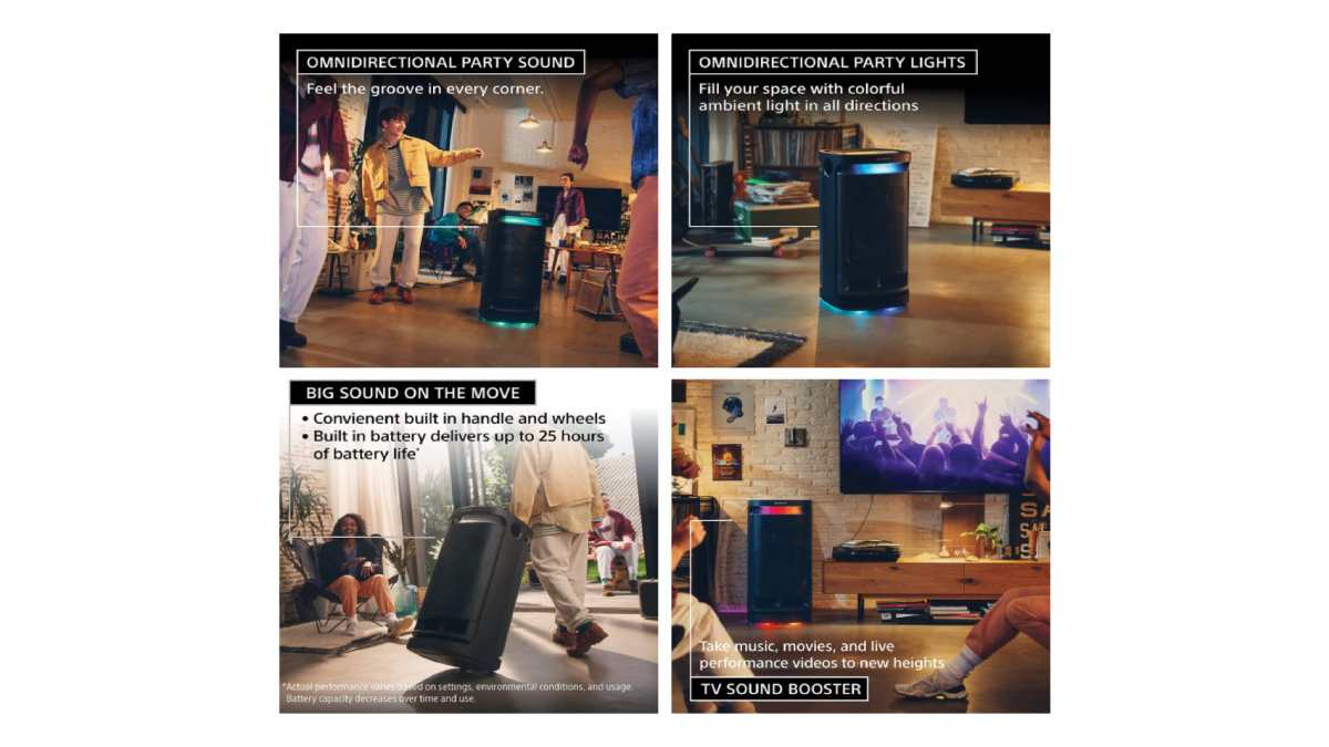 Sony SRS-XV900 X-Balanced Party Speaker With 25 Hour Backup Launched