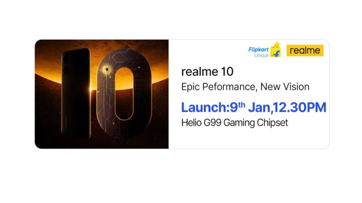 Realme 10 To Launch In India On January 9
