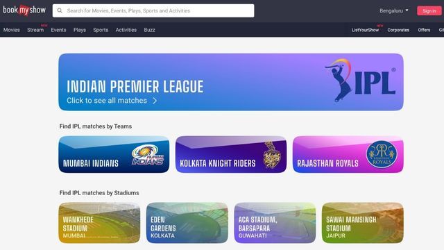 How to Book IPL 2023 Tickets Through BookMyShow