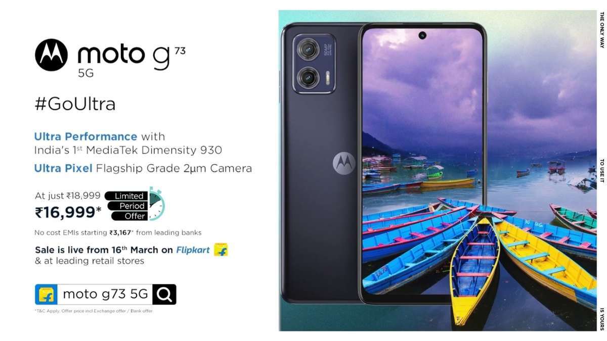 Moto G73 5G to Be Priced in India at ₹16,999 During First Sale