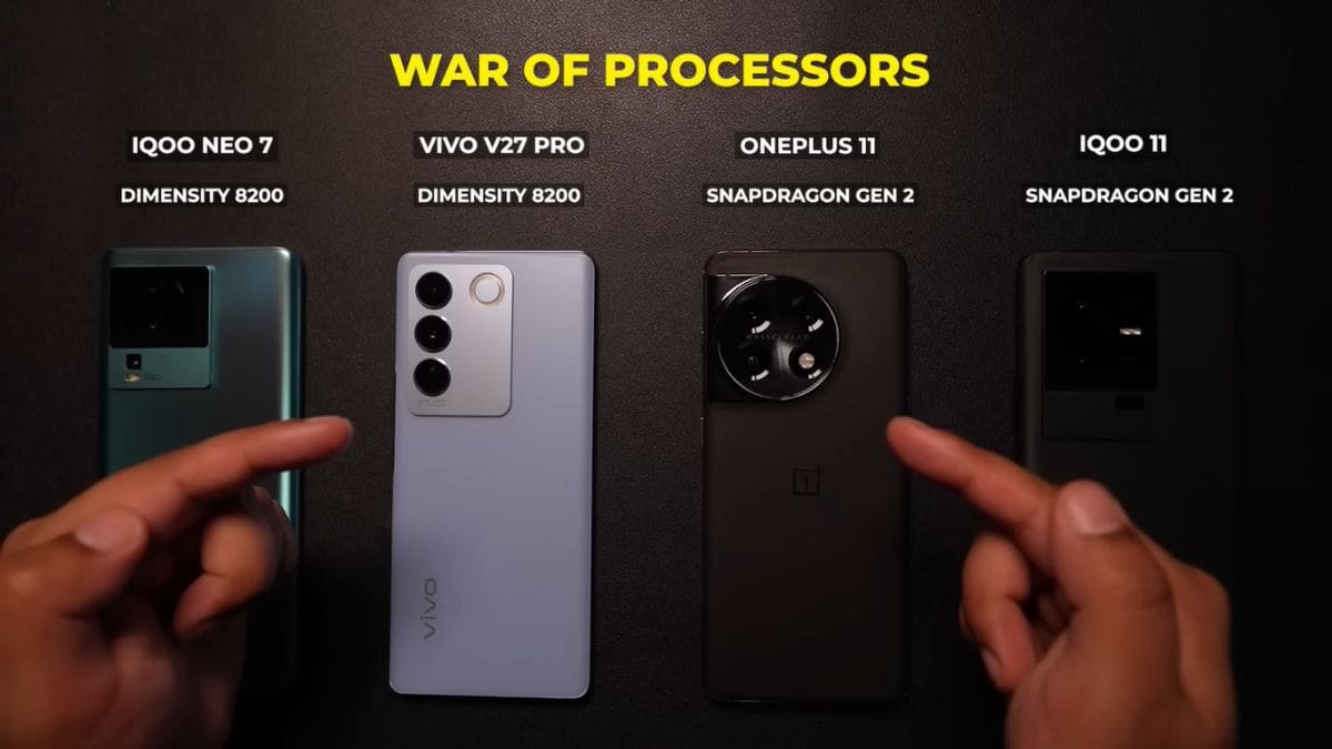 Vivo V27 Pro vs iQOO Neo 7 vs OnePlus 11 vs iQOO 11