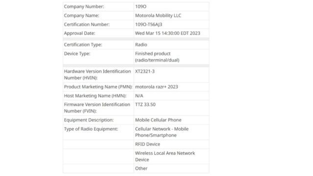 Moto Razr+ Appears With a New Name on Certification Site Moto Razr+ Appears With a New Name on Certification Site