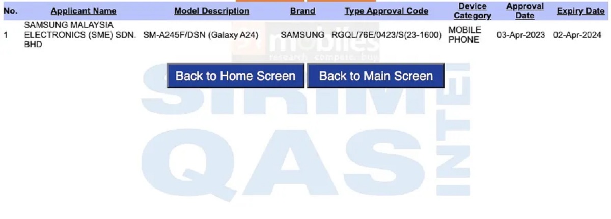 Samsung Galaxy A24 Launch Soon As Android Smartphone In SIRIM Database