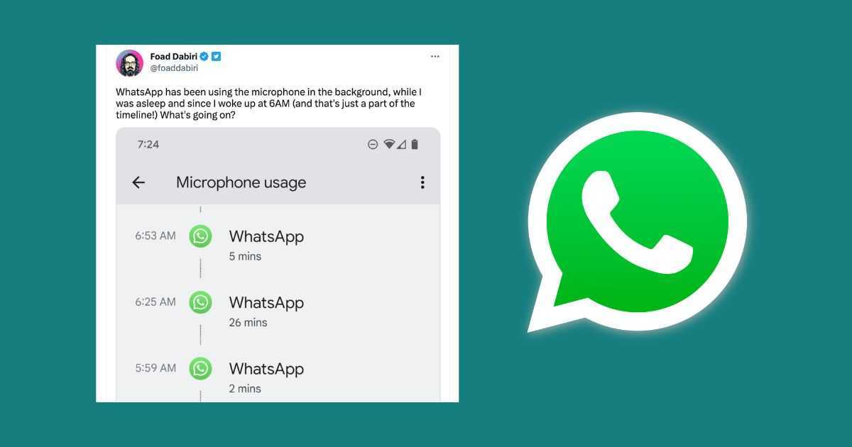 WhatsApp Alleged to be Using Microphone While User Sleeps, Company