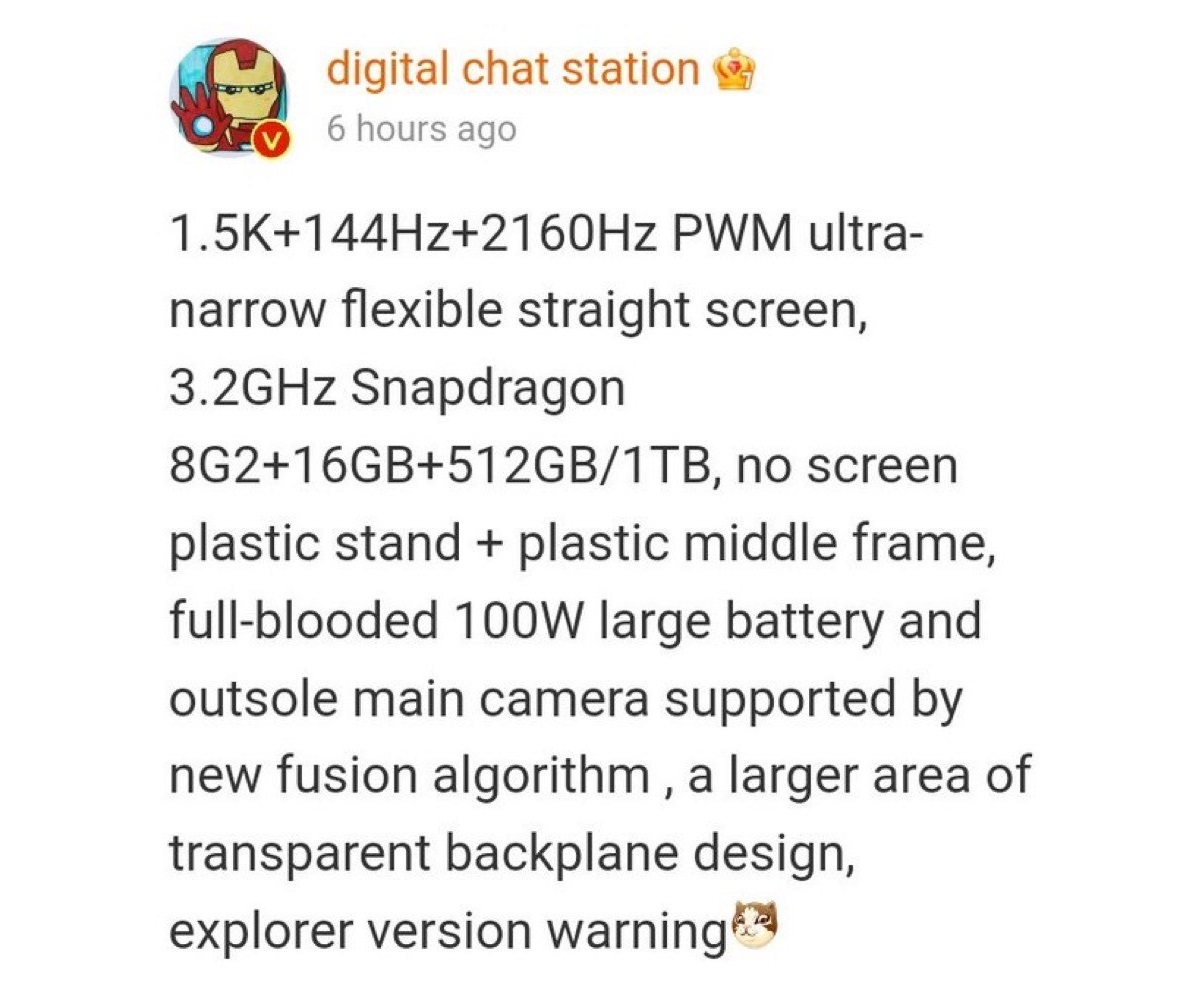 Realme GT Neo 5 Pro Specs Leak: 144Hz OLED Display, SD8 G2 SoC Tipped