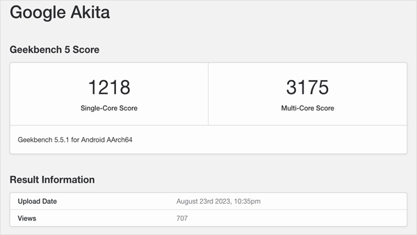 Google Pixel 8a With Tensor G3 Surfaces in Geekbench Listing