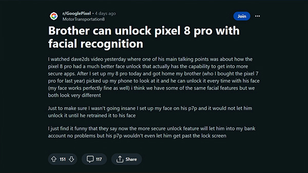 Google Pixel 8’s Face Unlock Has Reportedly Been Tricked