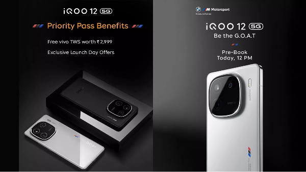 iQOO 12 5G Pre-bookings in India Start Today