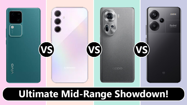 Vivo V30 vs Oppo Reno 11 vs Redmi Note 13 Pro Plus vs Galaxy A35 Vivo V30 vs Oppo Reno 11 vs Redmi Note 13 Pro Plus vs Galaxy A35