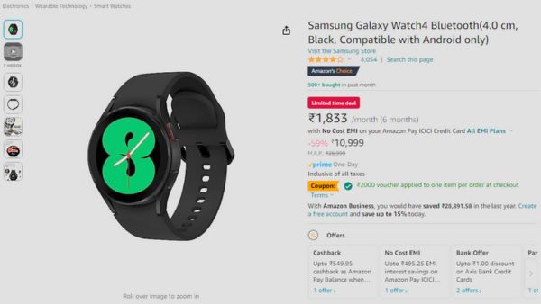 Grab the Samsung Galaxy Watch4 Worth ₹26,999 for Just ₹8,999 on Amazon