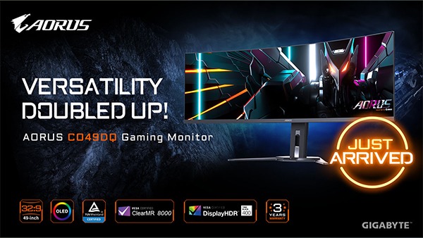 Gigabyte Unveils AORUS CO49DQ Curved QD-OLED Gaming Monitor