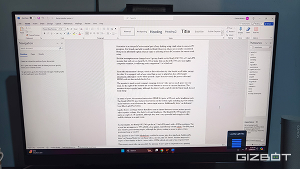 BenQ GW2790 Review: Is this the Best PC Monitor Under Rs 12,000?